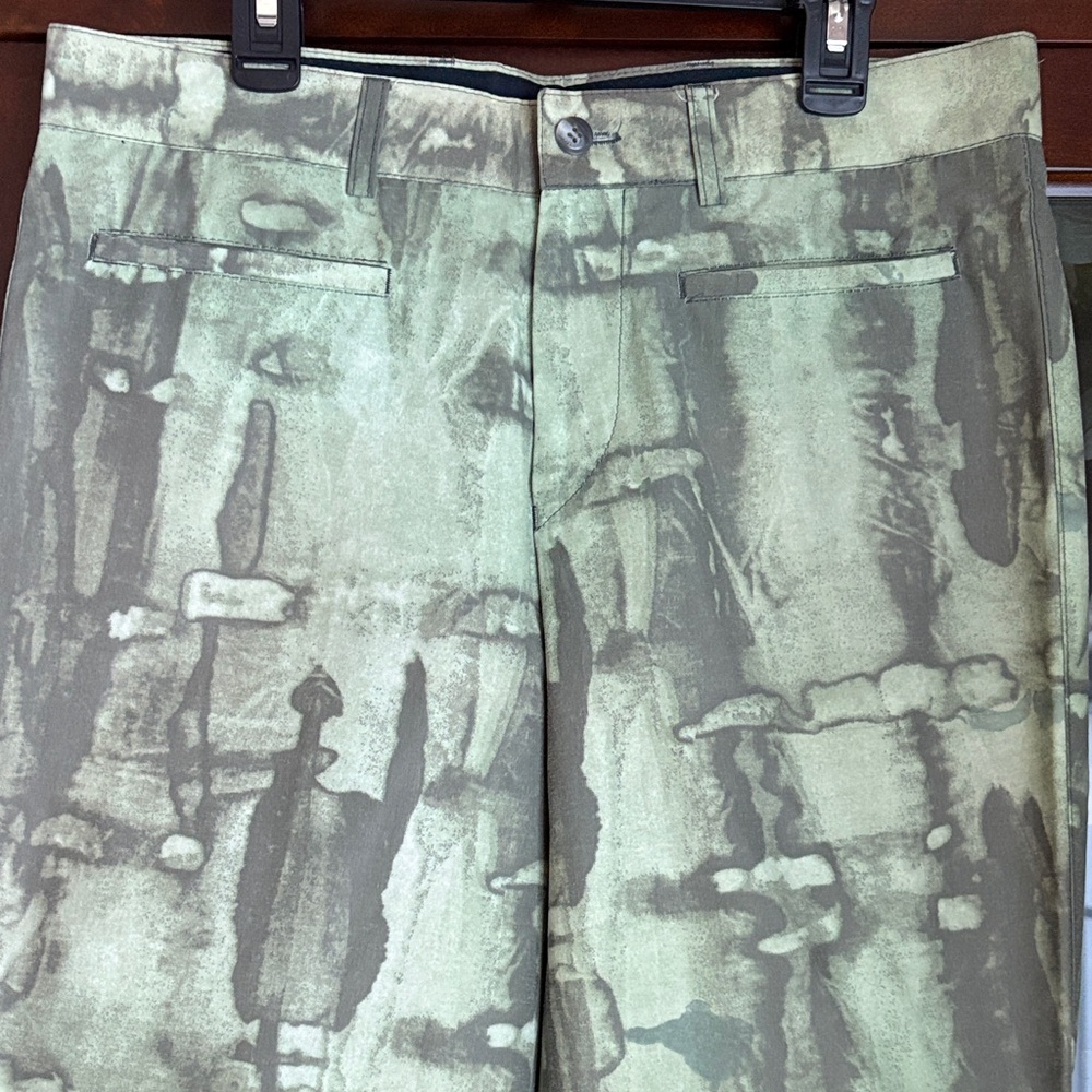 Delph Green Patterned Flared Pants 31/34 - image 2
